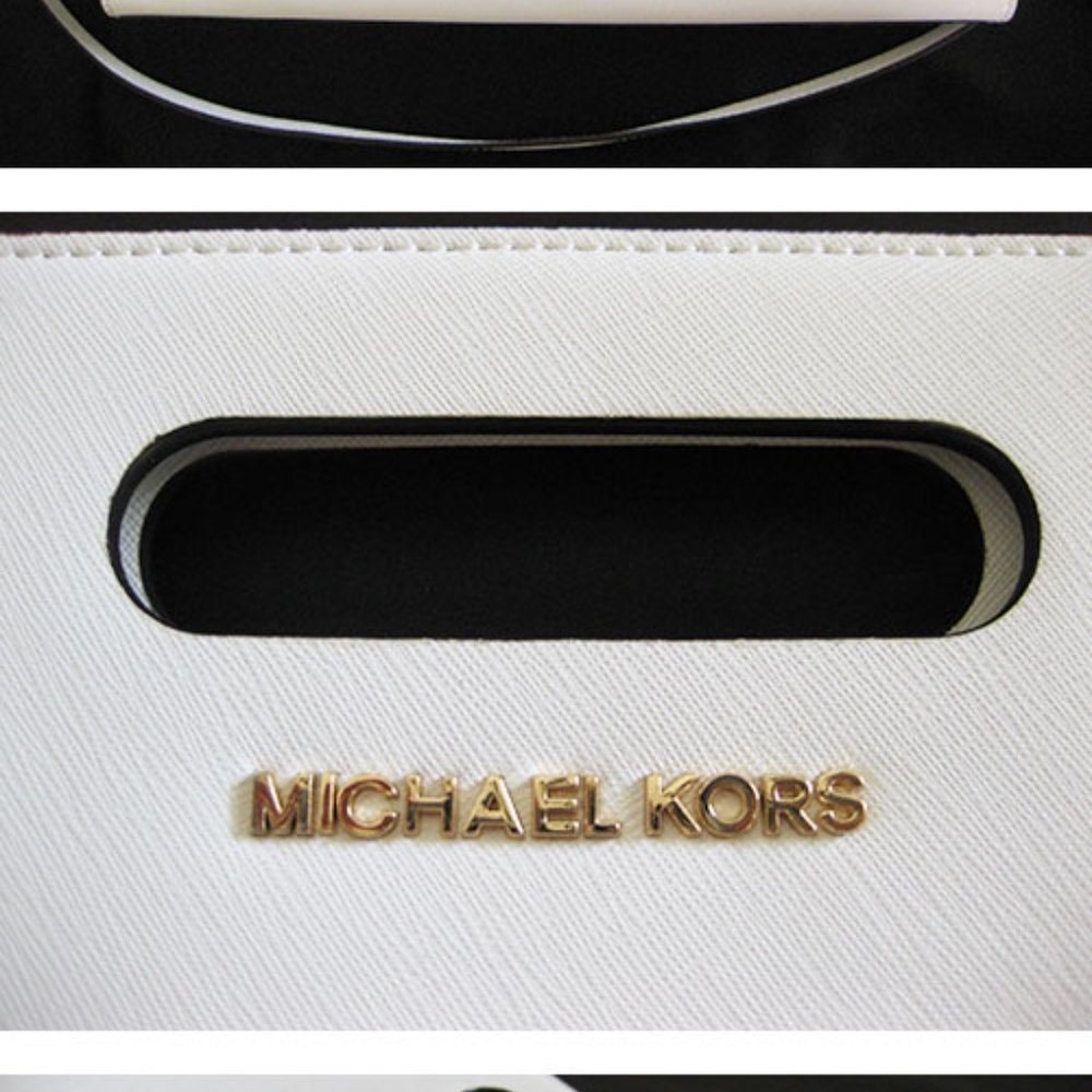 <SOLD>MICHAEL KORS White saffiano large clutch bag - Picture 3 of 7